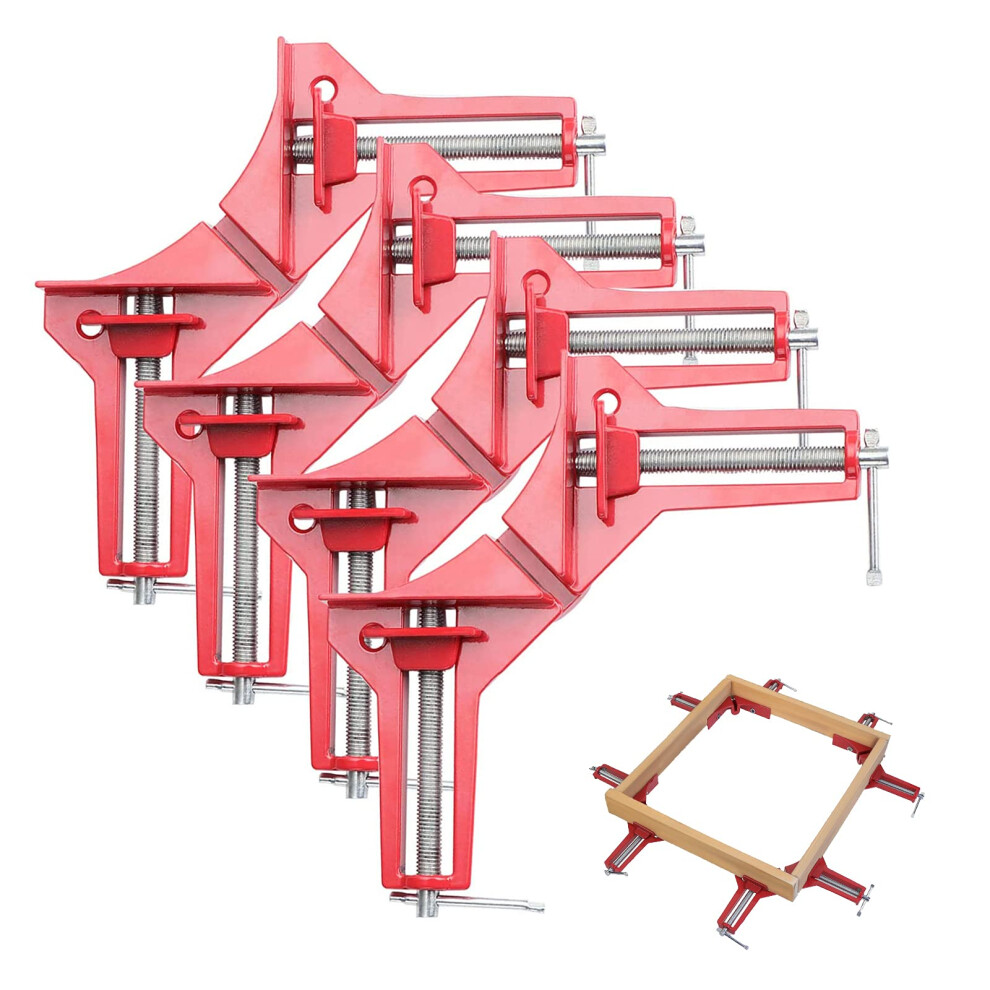 Fippy 4Pcs Corner Clamps For Woodwork 90 Degree Right Angle Clamps Adjustable Vice Miter Clamp For Picture Photo Frame Easel Fixing 5051221741802