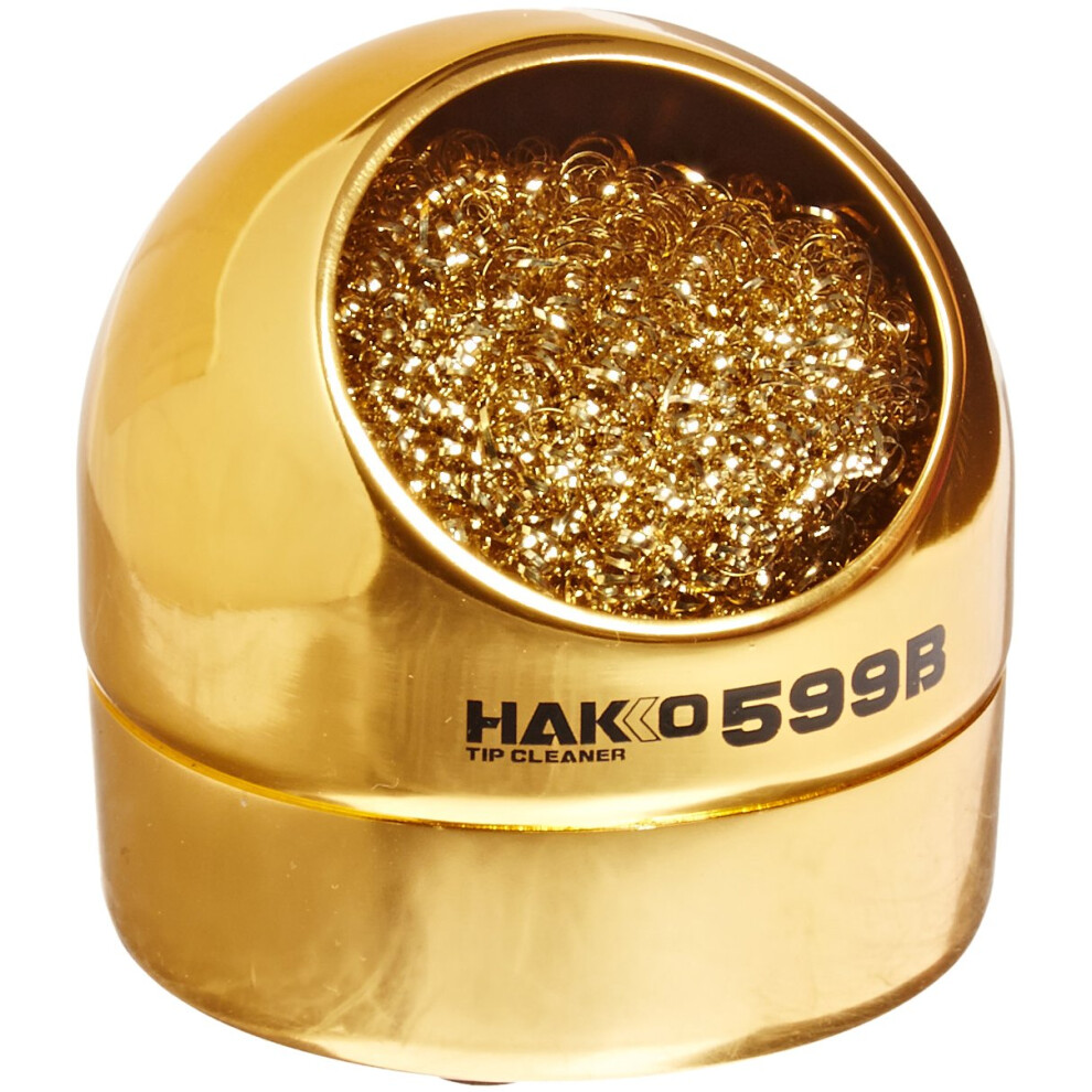 Hakko 599B Brass Soldering Iron Tip Cleaning Wire ? No Water Solder Cleaner With Pot Base 599B-02 5051221745152