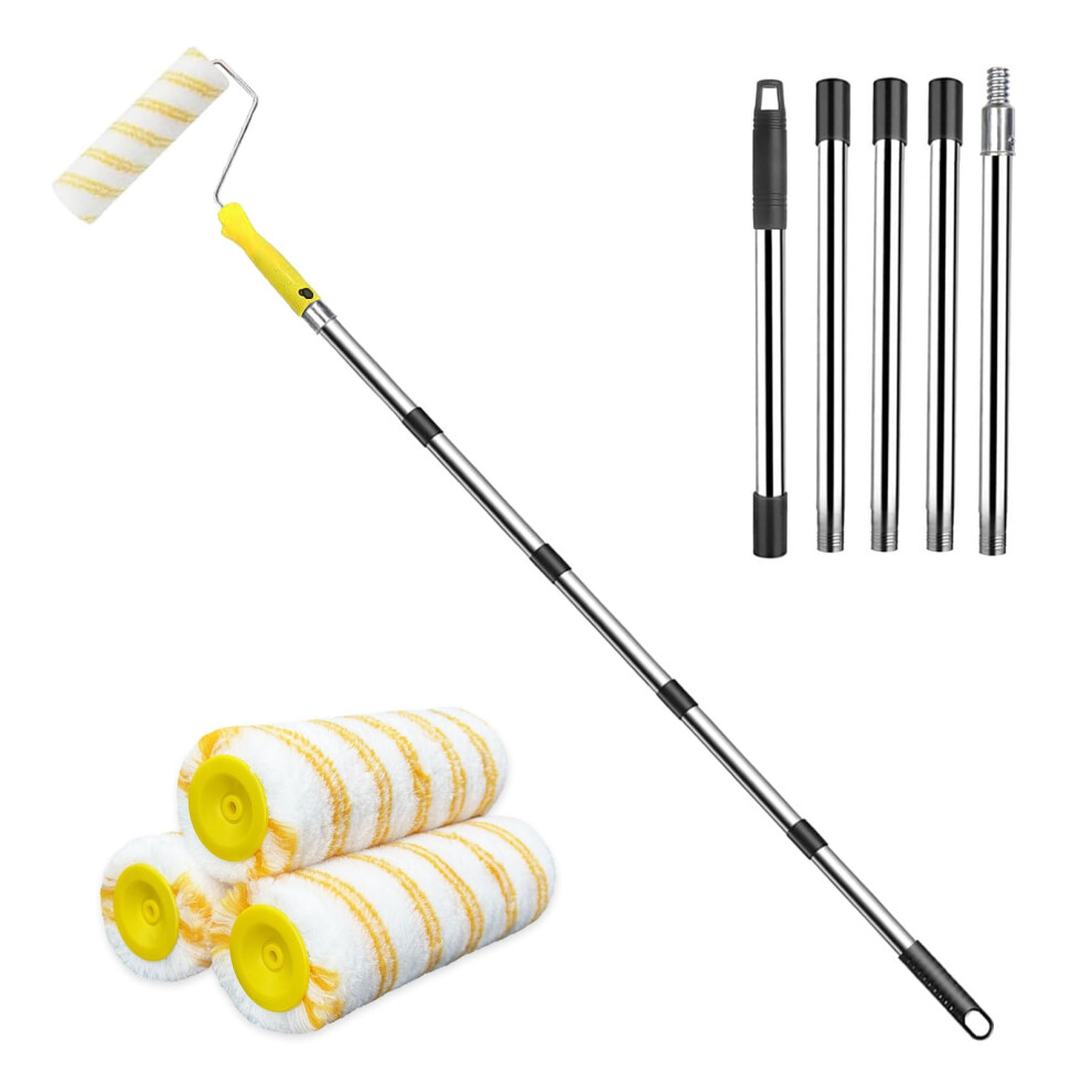 2M+-Paint Roller,Paint Rollers With Extended And Removable Handles?Extendable Paint Roller+Thickened Rod Paint Roller Extension Pole, Mural Brush For 5051221735559