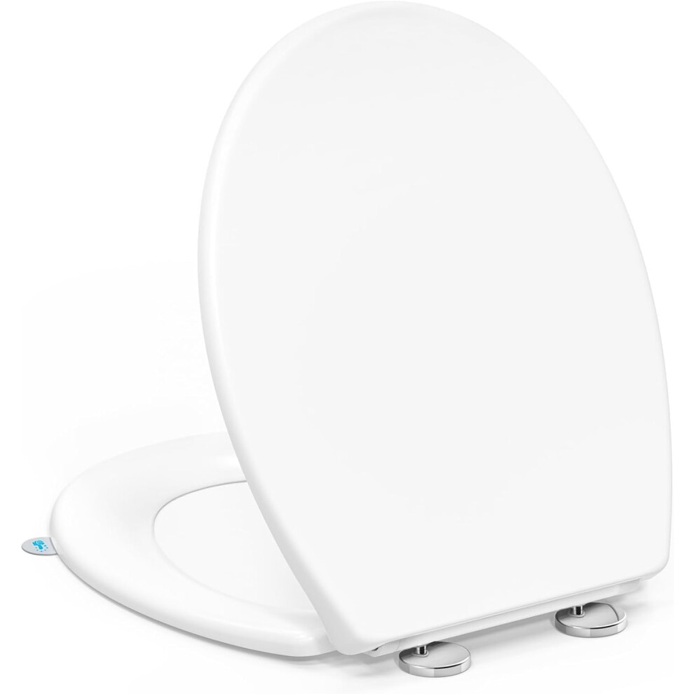 Yeaupe Pro Toilet Seat Soft Close - O Shape White Toulet Seats With Lid Lifter,Quick Release For Easy Cleaning,Heavy Duty,Loo Toilet Seat With 5051222382523