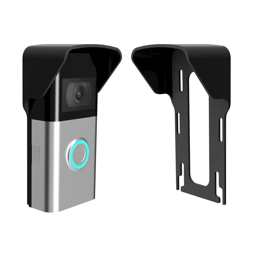 Mars Outpost No Drill Rain Cover For Battery Video Doorbell 1/2/2Nd Gen/3/3 Plus/4/(2024) Mounting Plate, Sturdy, Slim, Anti Glare And Height 5051221745534