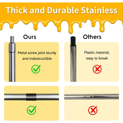 2M+-Paint Roller,Paint Rollers with Extended and Removable Handles?extendable Paint Roller+Thickened Rod Paint Roller Extension Pole, Mural Brush for 2