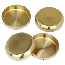 UK Brass Castor Cups (Set of 4) ? Solid Polished Brass ? Antique Vintage