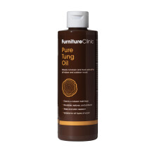 Pure Tung Oil by Furniture Clinic - 500ml - Nourishes, Protects, and Enhances The Beauty of All Items of Wood -100% Natural, Food Safe Oil, for Indoor