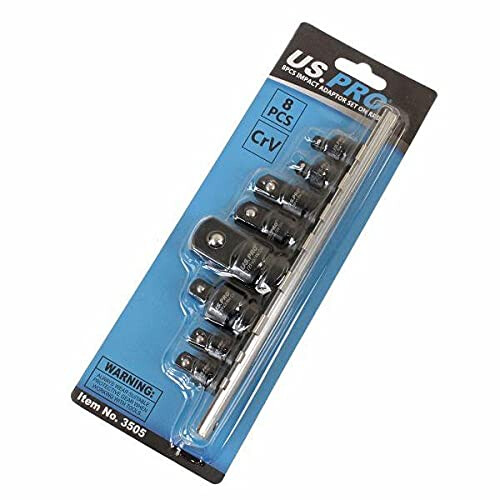 us pro US PRO Tools Impact Socket Adaptor Set 1/4" 3/8" 1/2" 3/4" Drive Step up/Down Reducer 3505 2