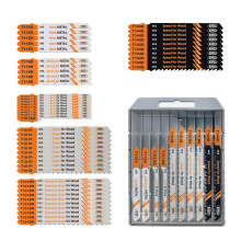 50PCS T Shank Jigsaw Blades Set - BGTEC HCS/HSS Jig Saw Blades for Wood, Plastic and Metal Cutting(T118A,T118B,T101AO,T101B,T101BR,T144D)