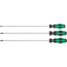 Wera 335/350/355/3 Kraftform Plus Extra-Long Screwdriver set, PH/PZ/SL, 3pc, 05347735002, Multi-colour