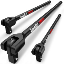 Arwealxs 3 Piece Breaker Bar Set, 1/4" 3/8" 1/2" Drive Break Bars, 18cm 30cm 40cm Length, 180? Rotatable Head, Extension Breaker Bar Kit, Auto Repair,