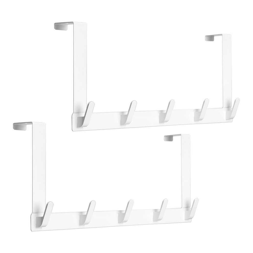 Over Door Hooks, 2 Pack Door Hanger Hook Heavy Duty Over The Door Towel Rack Coat Hooks For Hanging Towels Clothes Hat Bags Robes 5051221741413
