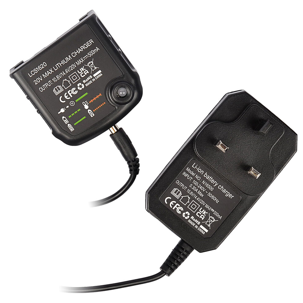 Lcs1620 Lithium-Ion Battery Charger For Black And Decker 14.4V 18V 20V Li-Ion Battery Lbxr20 Lbxr20-Ope Lb20 Lbx20 Lbx4020 Lb2x4020 Lbxr2020-Ope 5051222376966