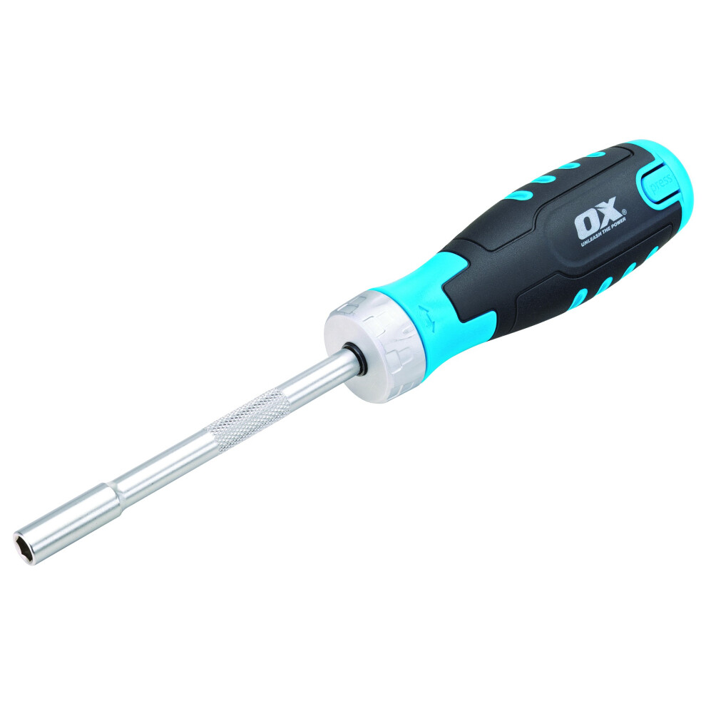 Ox Pro Heavy Duty Multibit Ratchet Screwdriver - Multicolor 5051221748641