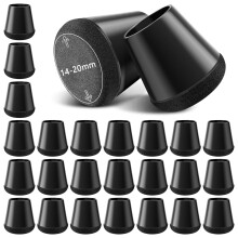 Lytool Chair Leg Floor Protectors, 26pcs Silicone Chair Leg Caps 14-20mm with Wrapped Felt, Furniture Feet Protectors Pads, Chair Feet Floor