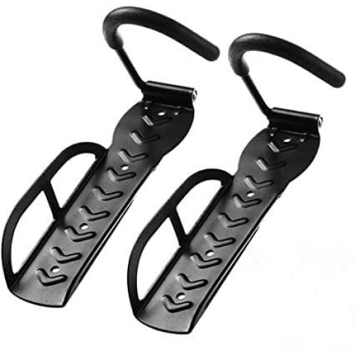 BERHICHAD Bicycle Holders Home Storage Rack Wall Mounted Hanger Hook 2 PCS (Black)