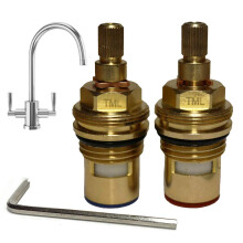 Premium Cartridge Compatible with Franke Olympus Olympus Spring G Filterflow SP3561 1427R 3561R 28 Spline Tap Replacement Valve Pair Plus Allen Key
