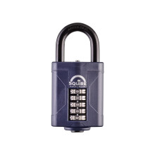 Squire Heavy Duty Padlock (CP60) - Toughest Steel Shackle - 5 Wheel Combination Padlock - Alloy Steel for Corrosion Resistance - Weatherproof Lock for