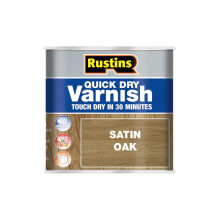 RUSTINS VSOA500 Quick Dry Varnish, Satin Oak, 500ml