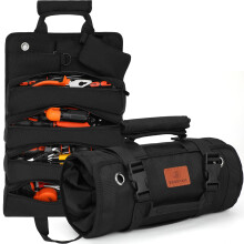 BAQRAXIA Tool Bag, Roll Up Small Tools Box Storage, Tool Gifts for Men Dad Husband Boyfriend Grandpa, Presents for Fathers Day Birthday,Heavy Duty