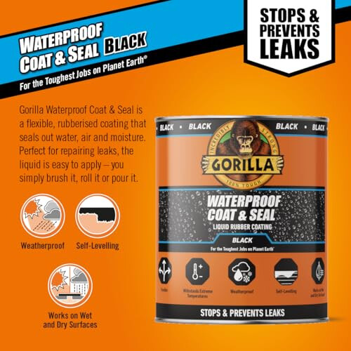 Gorilla Gorilla Waterproof Coat & Seal Black 946ml 2