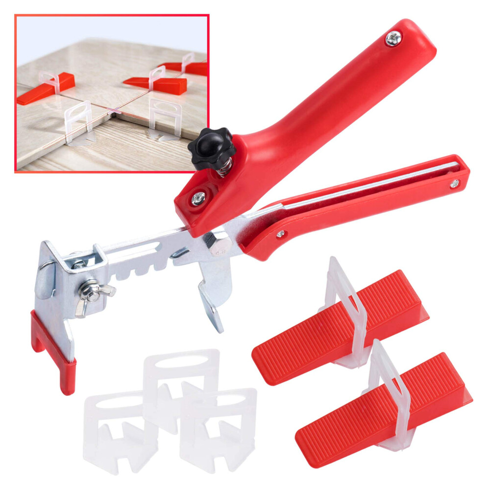400Pcs Tile Leveling System 2Mm 300Pcs Tile Level Wedge Spacer Plus 100Pcs Resuable Wedges With A Tile Leveling Pliers 5051222374153