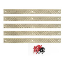 5pk 600mm Anti Slip Strips for Decking | 10+ Year Lifespan | Hard Wearing Polypropylene with Fixings | Outdoor Safety for Steps & Ramps (Beige)