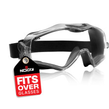 NoCry Safety Goggles Over Glasses. Anti Fog and Scratch Resistant Clear Coating. Vented Panoramic Lenses. Airsoft Goggles that Fit Over Safety