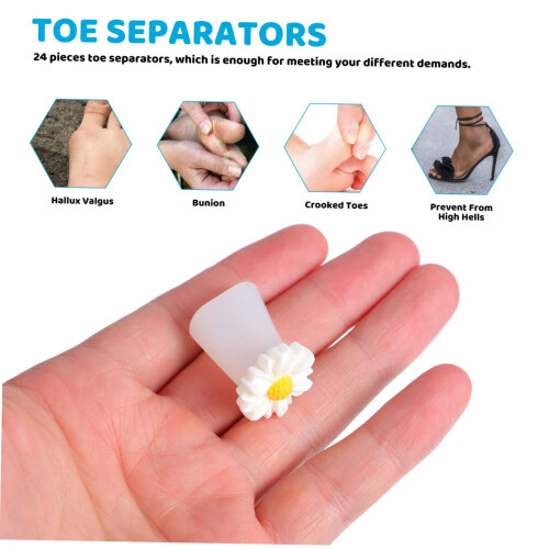 Toe Separators 16 Pcs Soft Rubber Pedicure Toe Spacers Smudge Reusable Nail Polish Tools 1