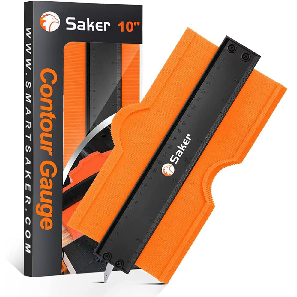 Saker Contour Gauge Profile Tool(25Cm)-Adjustable Lock-Precisely Copy Irregular Shape Duplicator,Woodworking Tracing, Must Have Tool For Diy Handyman, 5051222391174