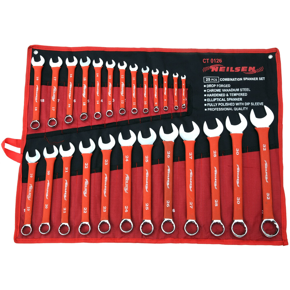 Neilsen Ct0126 6-32 Mm Combination Spanner Set - (25-Piece)