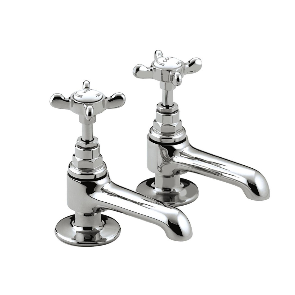 Bristan N 1/2 C Cd 1901 Basin Pillar Taps, Chrome