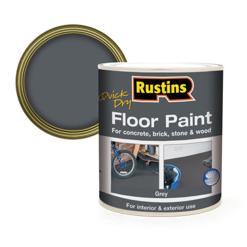 Rustins RUSTINS Quick Dry Floor Paint Grey 1ltr 1
