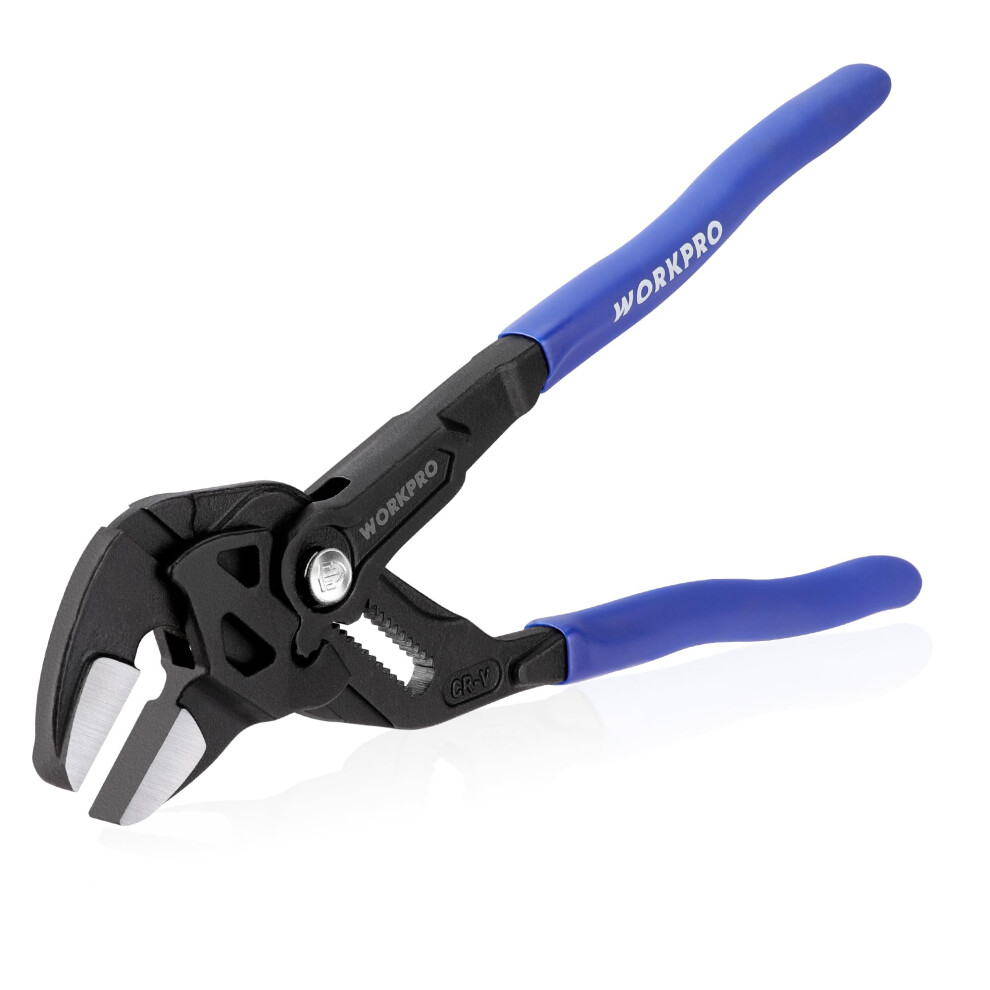 Workpro 250Mm Adjustable Pliers Wrench, Adjustable Spanner, Water Pump Pliers, Self Adjusting Jaw Pliers Max Jaw Capacity 50Mm, Dual Handle For Labor 5051222381236