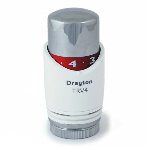 Drayton Drayton TRV4 Thermostatic Valve, Head Only, Chrome & White