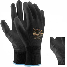 Ogrifox AJS LTD? 24 Pairs Black PU Coated Nylon Work Gloves for Gardening, Work, Car Repairs, Black