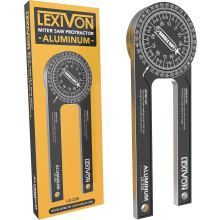 LEXIVON Aluminum Miter Saw Protractor | 7-Inch Rust Proof Angle Finder Featuring Precision Laser Engraved Scales (LX-230)
