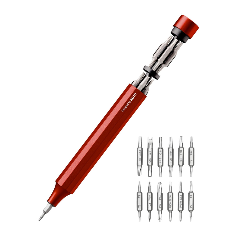 Hoto Precision Screwdriver Set, 24-In-1 Multi-Bit Screwdriver, Mini Hand Set With 12 Double End S2-Steel Bits, Ideal For Phone/Glasses/Watches/Laptop, 5051222372005