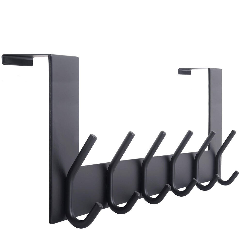 Webi Over The Door Hook Door Hanger:over The Door Towel Rack With 6 Coat Hooks For Hanging,Over Door Coat Hanger Rack For Towels,Clothes,Back Of 5051221758558