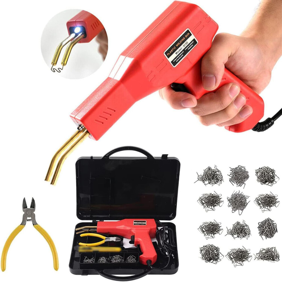 150W Plastic Welding Machine Car Bumper Repair Kit, 800Pcs Hot Staples Welding Repairing Machine, Plastic Welding Repair Kit For Car 5051221761756