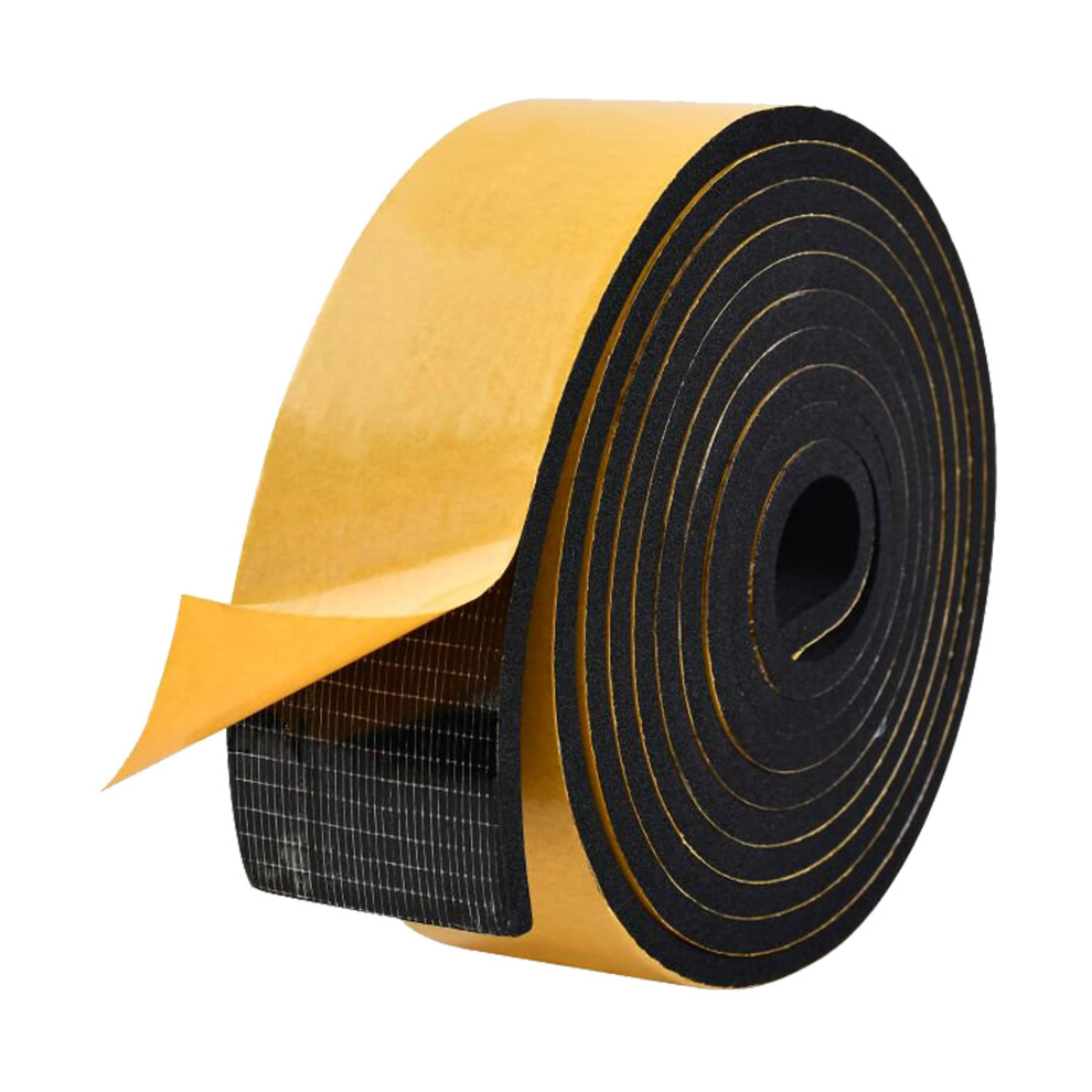 3 Meters Foam Rubber Tape Self Adhesive- 50Mm Wide - 6Mm Thick,High Density Neoprene Weather Strip,Gasket Seal,Anti-Vibration,Anti-Collision, 5051221759906