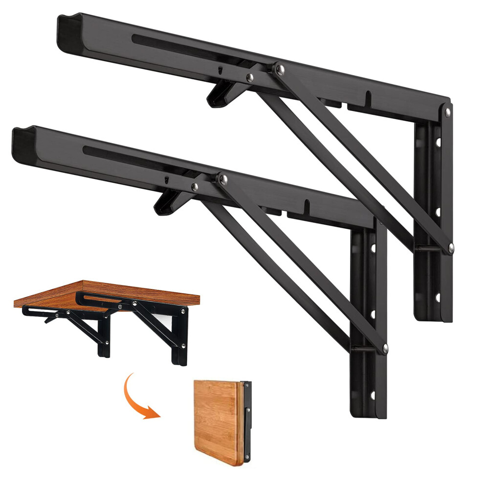 Photos - Other for Repair Quanerba Pack of 2 Folding Shelf Brackets 14in  Heavy Duty Outdoor, Shelf Brackets & Supports, Folding Hinge(Max Load 154lb)