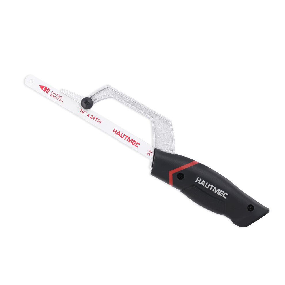 Hautmec Junior Hacksaw, Mini Hack Metal Saw, Compact Handsaw With 250Mm Bi-Metal Hss Blade, Tool-Free Replace Blade & Cutting Guide Design, Especially 5051221762197