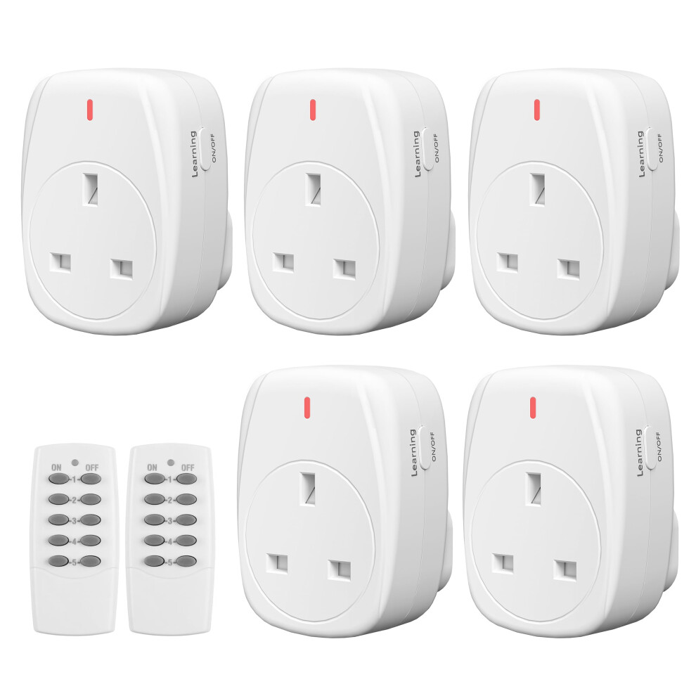 Hbn Wireless Remote Control Plug Socket Uk, 13A/3120W Remote-Control Outlet Sockets For Lamp,Wireless Remotes Light Switch With 30M/100Ft Operating 5051221761985