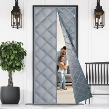 Awaken honest Thermal Door Curtain for Winter 90 X 210cm, Magnetic Thermal Insulated Curtain Cover to Keep Warm, Windproof Soundproofing Front Door