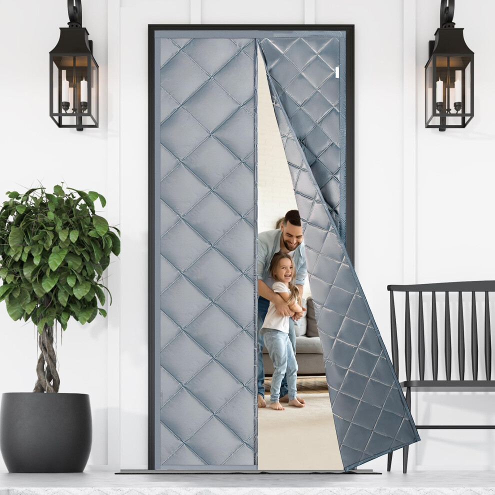 Awaken Honest Thermal Door Curtain For Winter 90 X 210Cm, Magnetic Thermal Insulated Curtain Cover To Keep Warm, Windproof Soundproofing Front Door 5051222393994