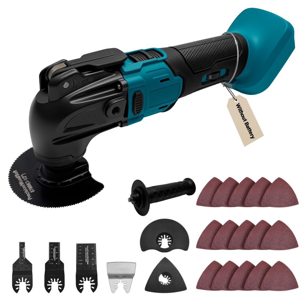 Oscillating Multi Tools For Makita 18V Battery, Multi-Use Cutting And Sanding Tool, 4?Oscillation Angle, 6 Variable Speeds, Quick-Fit Blade Design 5051221756943