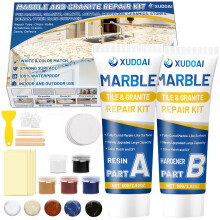 Marble and Granite Repair Kit (Color Match), 160g/5.64oz Quartz Countertop Repair Kit For Chips Holes Dents Defects Scratches Cracks, DIY Fix