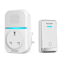 TECKNET Wireless Doorbell, No Battery Required Self-Powered Door Bell Plug in Waterproof IP65 Cordless Doorbell Chime Kits at 1300ft Range with 60