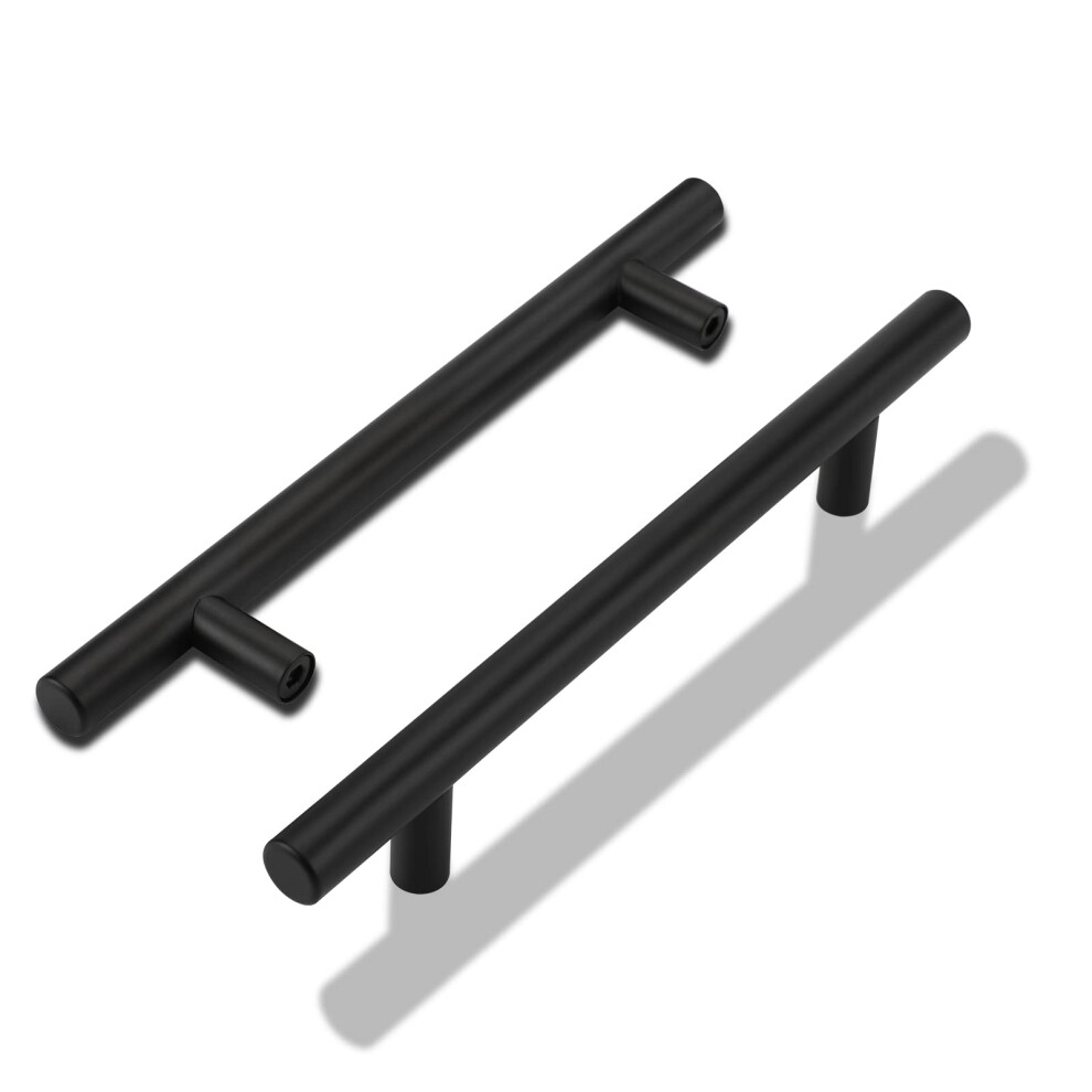 Lontan 20 Pack Kitchen Door Handles Hole Centers?160Mm?6-5/16 Black Kitchen Cupboard Handles Black Cupboard Pulls Drawer Pulls For Cabinet Wardrobe 5051222398388