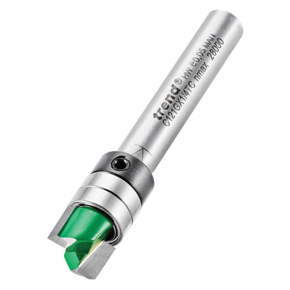 Trend Craftpro Guided Profiler Router Cutter Bit, 1/4 Inch Shank, 9.5Mm Cut Diameter & 6.35Mm Cut Length, Tungsten Carbide Tipped, C121gx1/4Tc