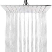 HAUSPROFI Rain Shower Head 8 inch Large Top Spray Square Showerhead 304 Stainless Steel Ultra Thin Powerful High-Pressure Bathroom Easy Installation