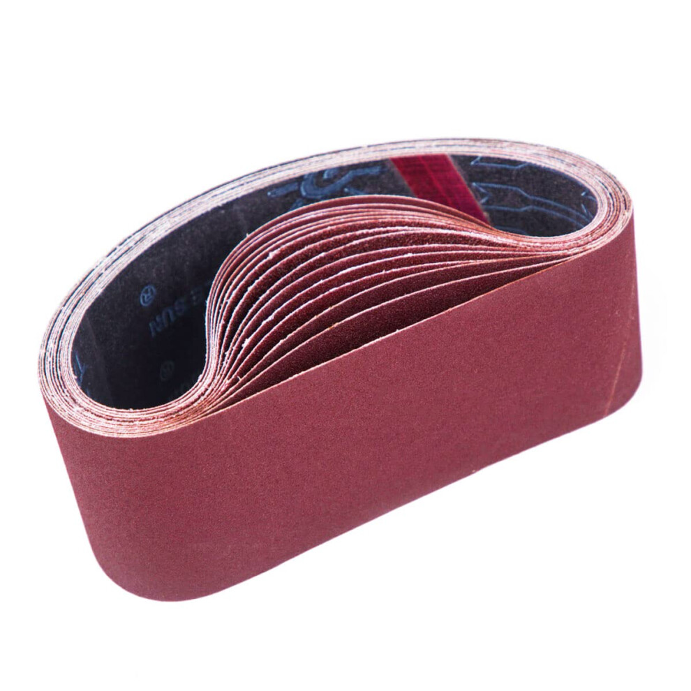 Stebruam Sanding Belt 75 X 533 Mm, Sander Belts Set?3 Each Of 80/120/150/240/400 Grains?For Belt Sander,For Grinding,Sharpening And Derusting (15 5051222378083